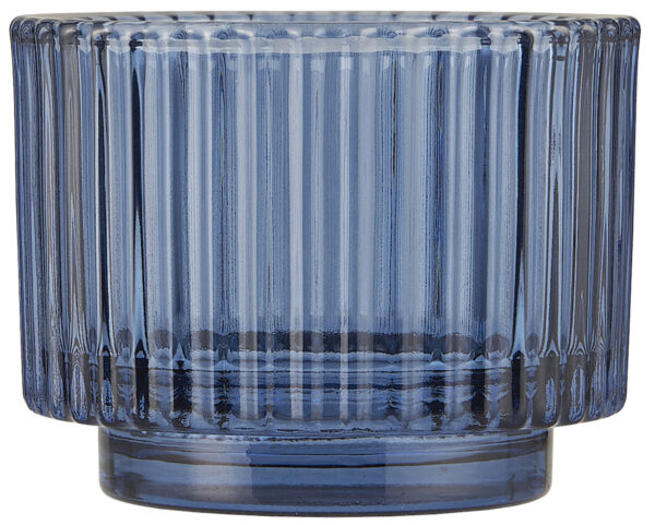 Mėlyno stiklo žvakidė