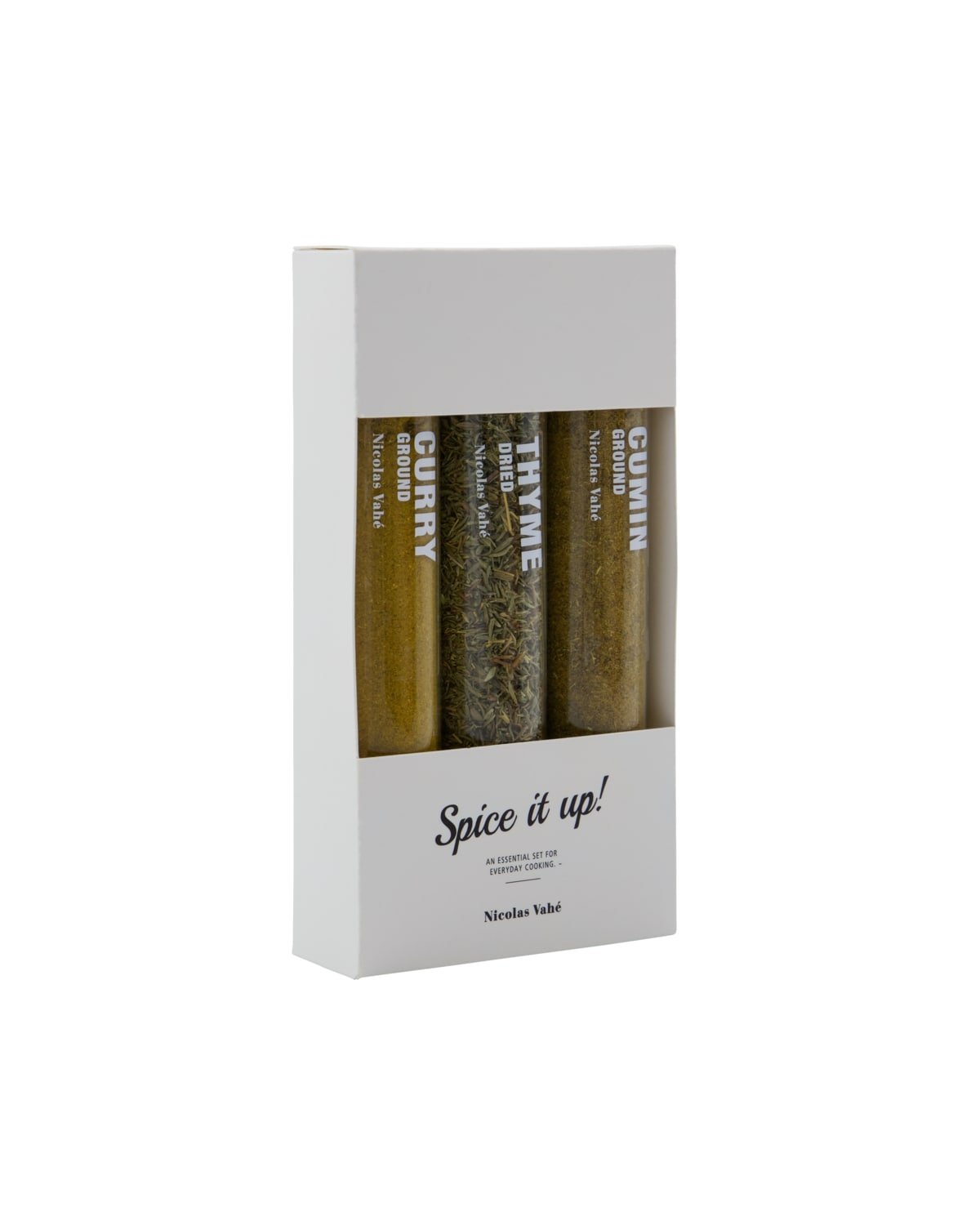 Prieskonių rinkinys: karis, čiobreliai ir kmynai