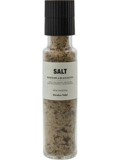 Druska su rozmarinais ir juodosiomis alyvuogėmis