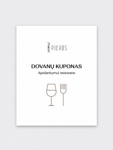 Dovanų kuponas apsilankymui restorane Pievos Birštone